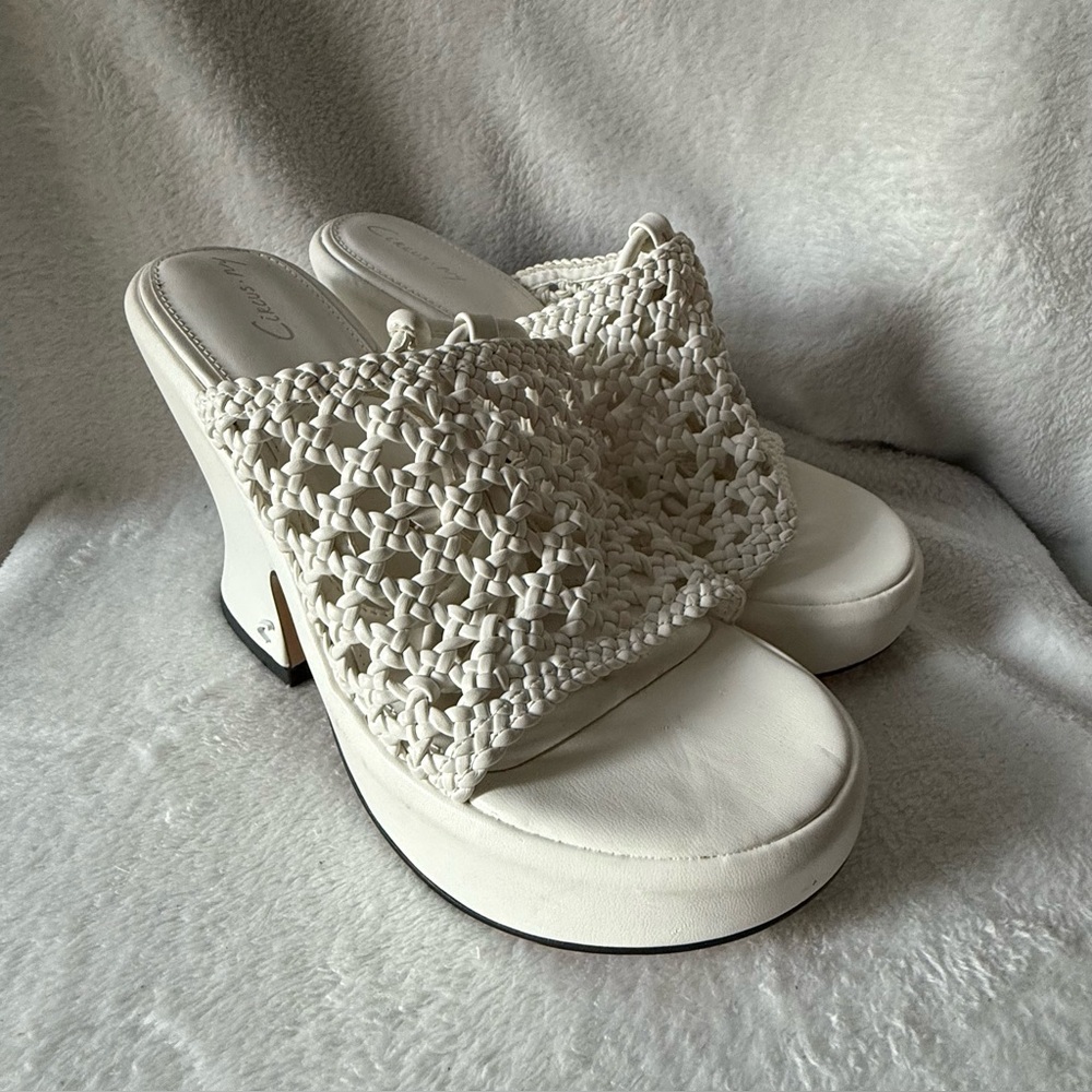 Circus By Sam Edelman White Woven Women's‎ Shoes Paisley Sandals Size 9M EUR 39